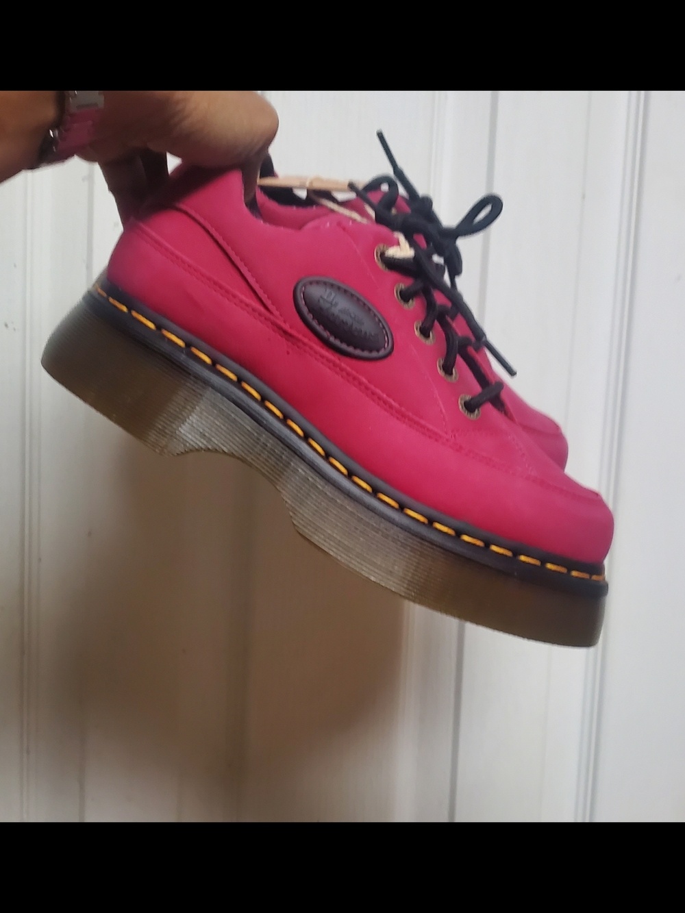 NEW Dr. Martens Hot Pink platform sneakers